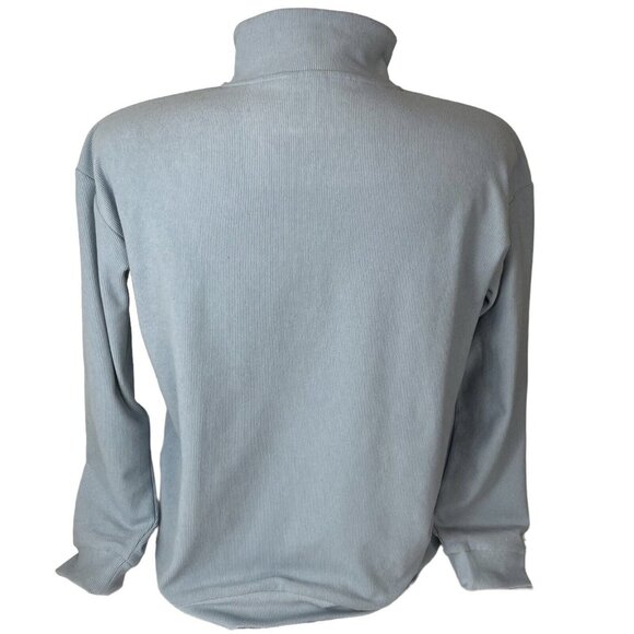 Marc New York Mens 1/4 Zip Sweatshirt Light Blue Size Medium - Picture 2 of 8